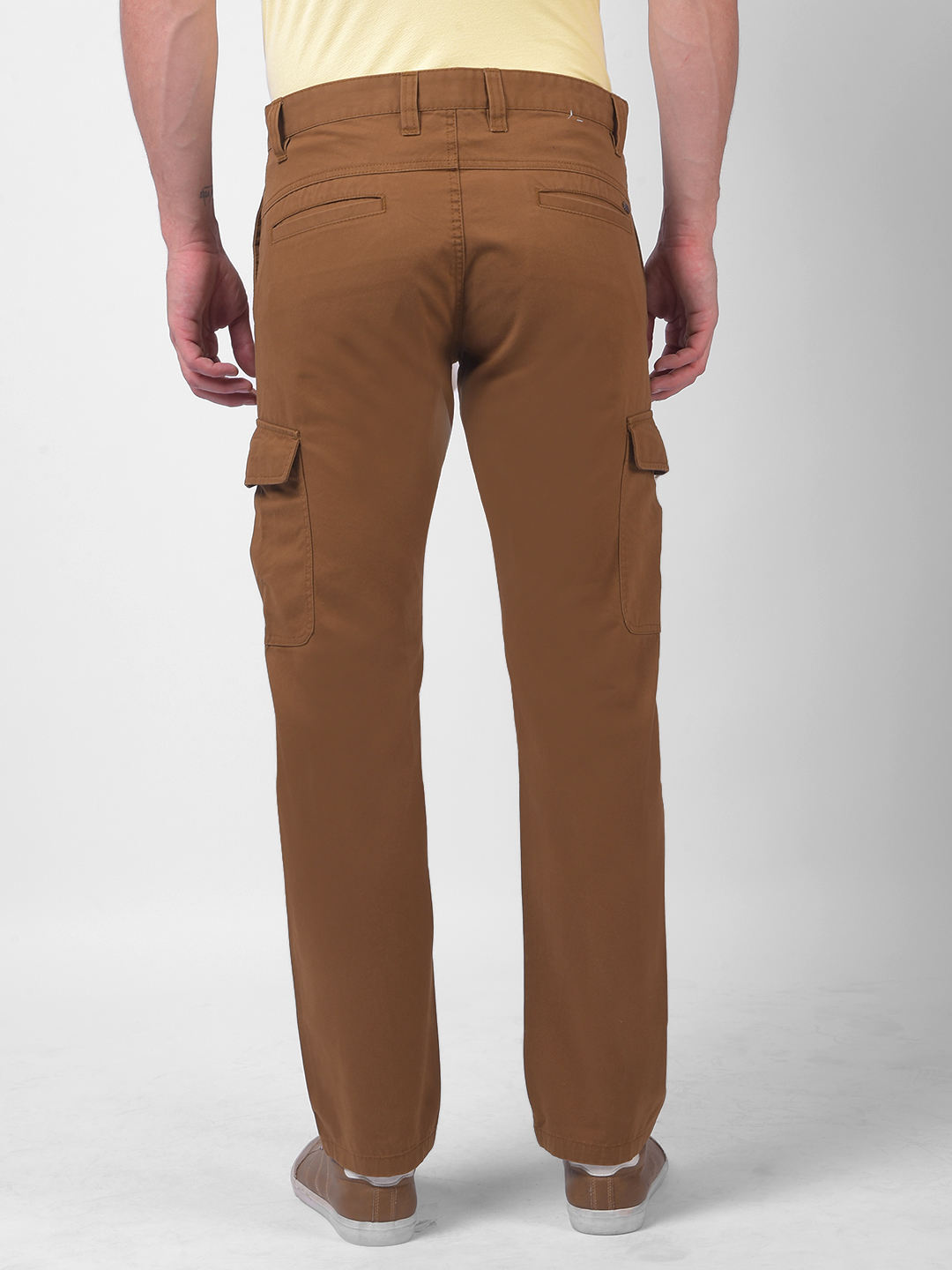 Numero Uno Men Brown Multi Pocket Regular Fit Cargo